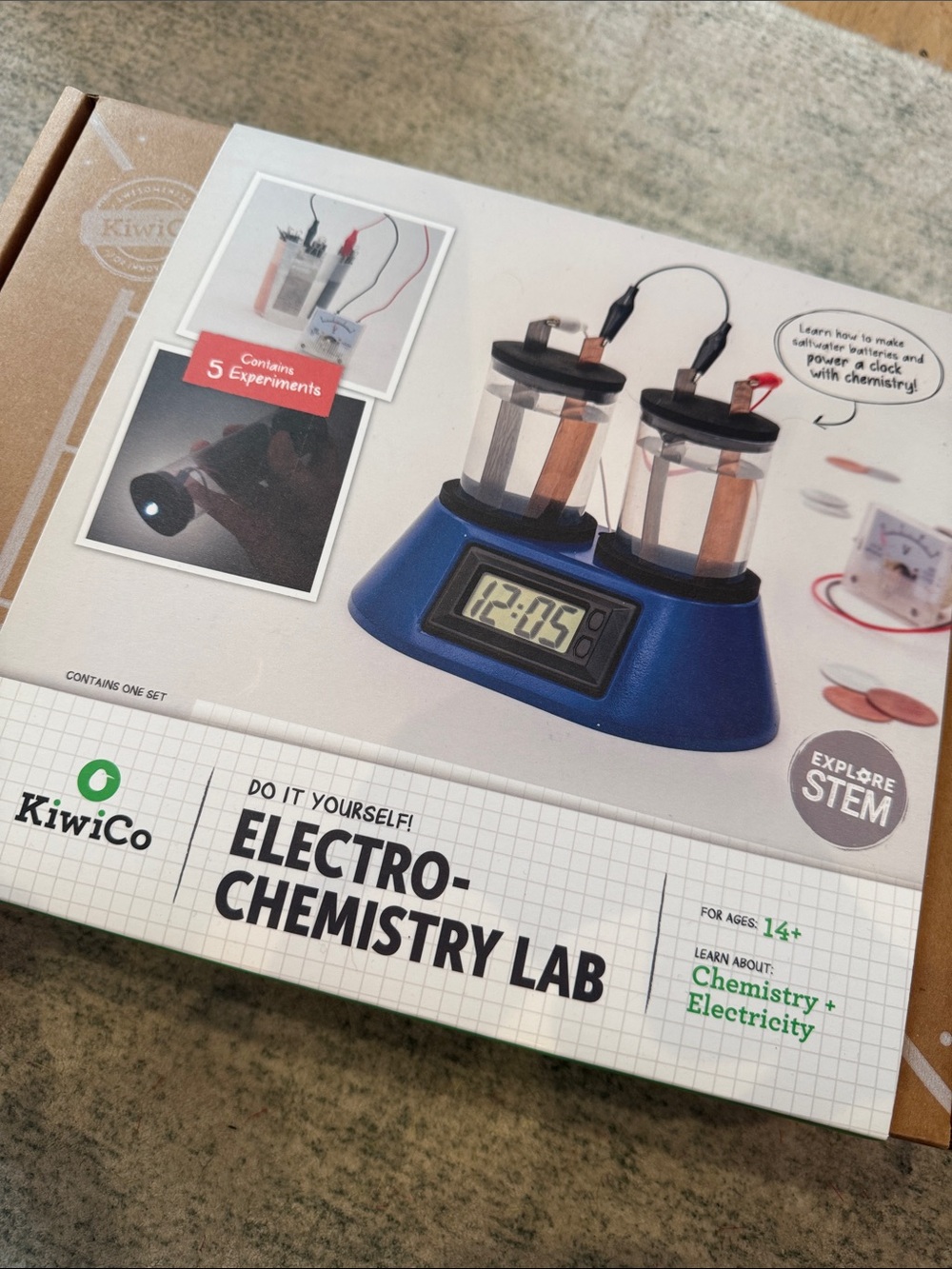 KiwiCo Electro-Chemistry Lab STEM Kit - Blue/White
